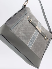 River Island Grey Monogram Webbing Front Slouch Bag - Image 5 of 6