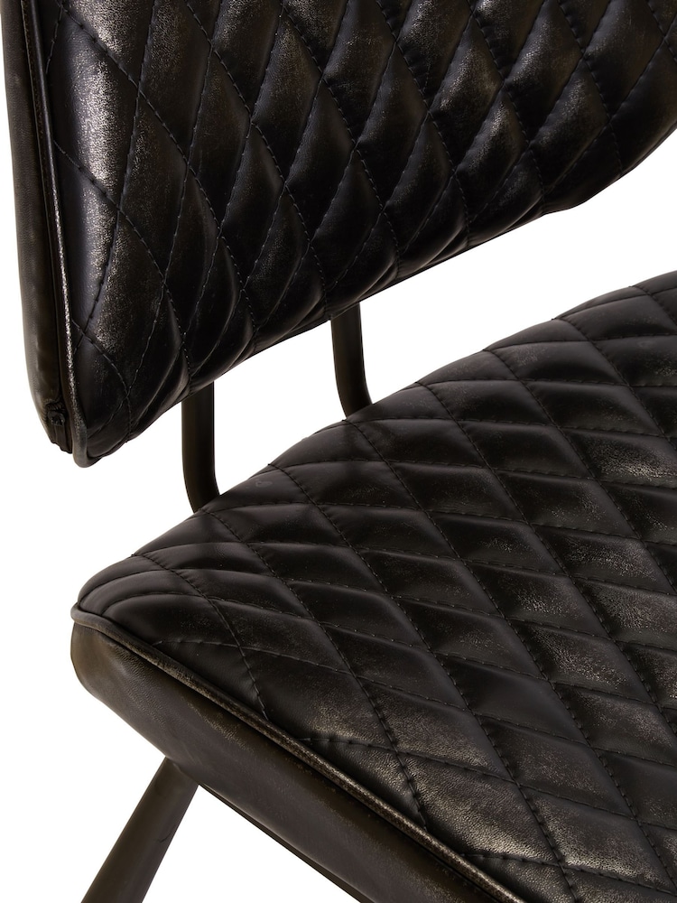 Design Décor Tarnished Black Set of 2 Carson Dining Chairs - Image 5 of 5