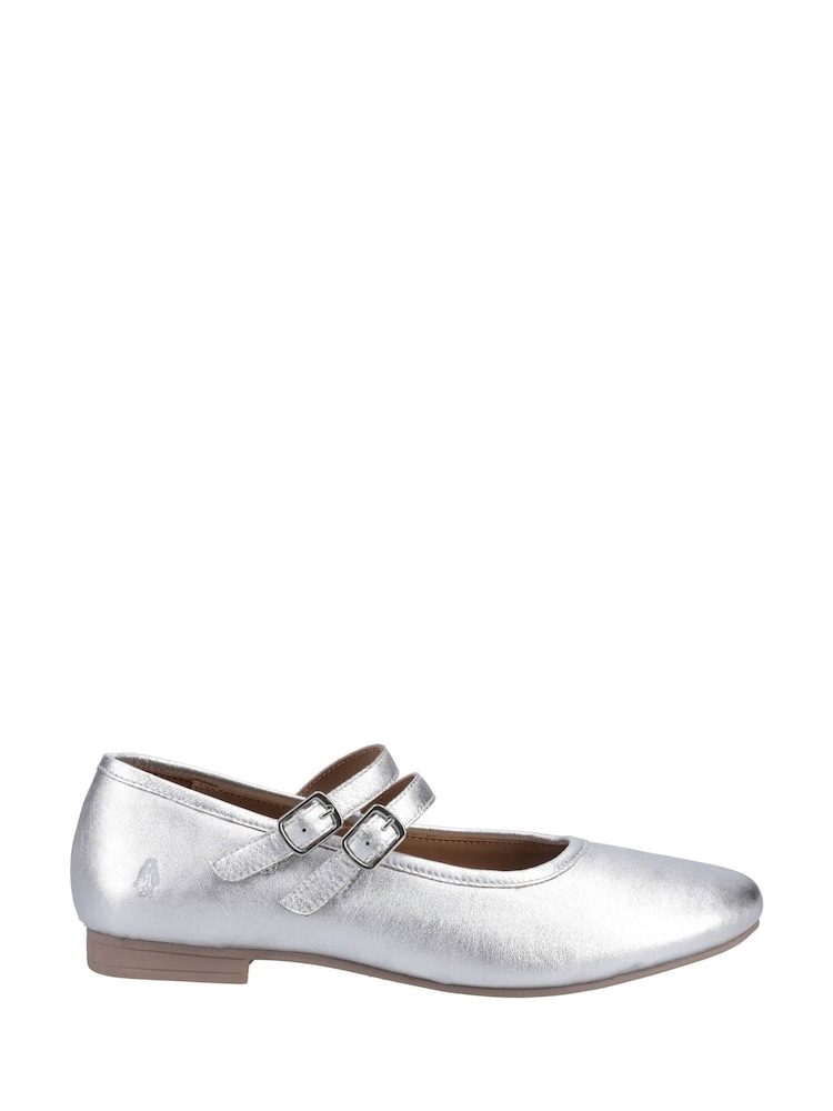 Hush Puppies Silver Nancy Mary Jane Ballet Shoes - Image 1 of 4 Hush Puppies Silver Nancy Mary Jane Ballet Shoes - Image 1 of 4
