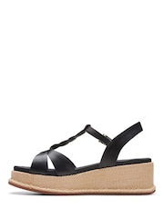 Clarks Black Leather Kimmei Twist Sandals - Image 2 of 6
