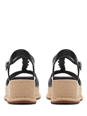 Clarks Black Leather Kimmei Twist Sandals - Image 4 of 6