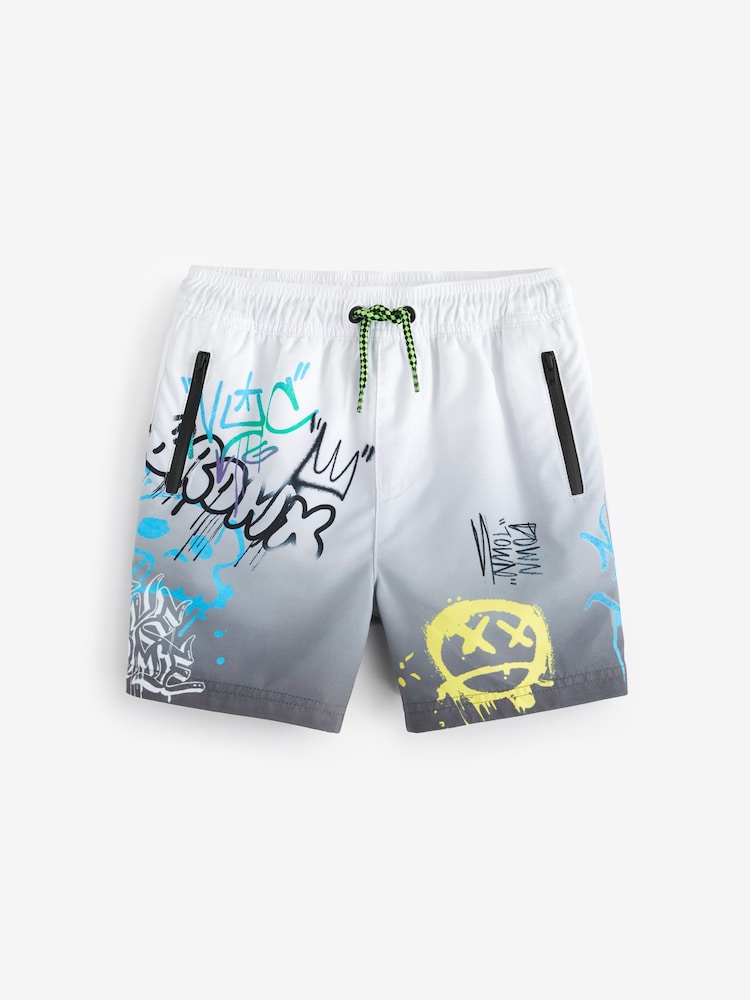 Mono Graffiti Printed Swim Shorts (3-16yrs) - Image 1 of 3