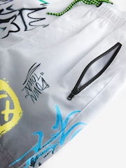Mono Graffiti Printed Swim Shorts (3-16yrs) - Image 3 of 3