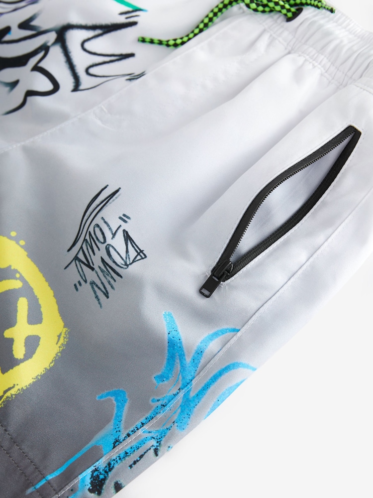 Mono Graffiti Printed Swim Shorts (3-16yrs) - Image 3 of 3