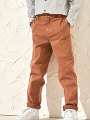 Angel & Rocket Brown Oscar Smart Washed Chino Trousers - Image 1 of 6