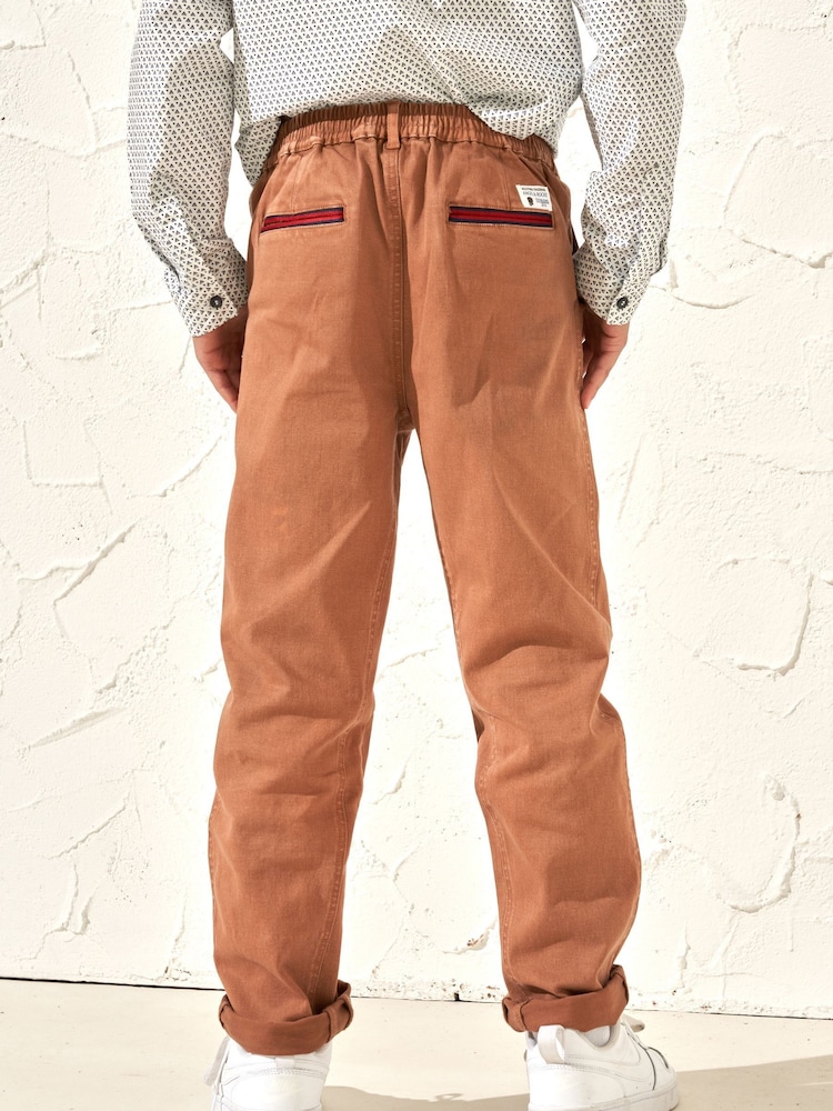 Angel & Rocket Brown Oscar Smart Washed Chino Trousers - Image 2 of 6