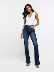 River Island Blue High Rise Slim Straight Jeans - Image 1 of 5