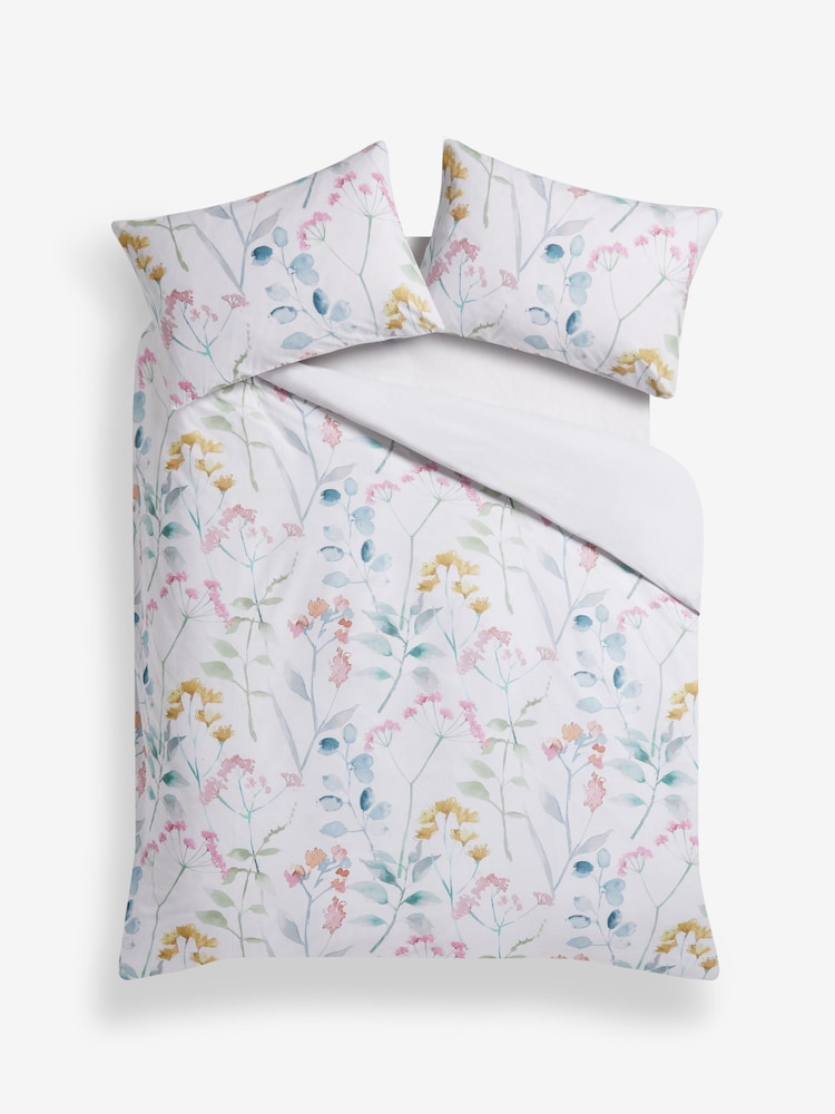 Pastel Isla Watercolour Floral 100% Cotton Duvet Cover and Pillowcase Set - Image 3 of 3