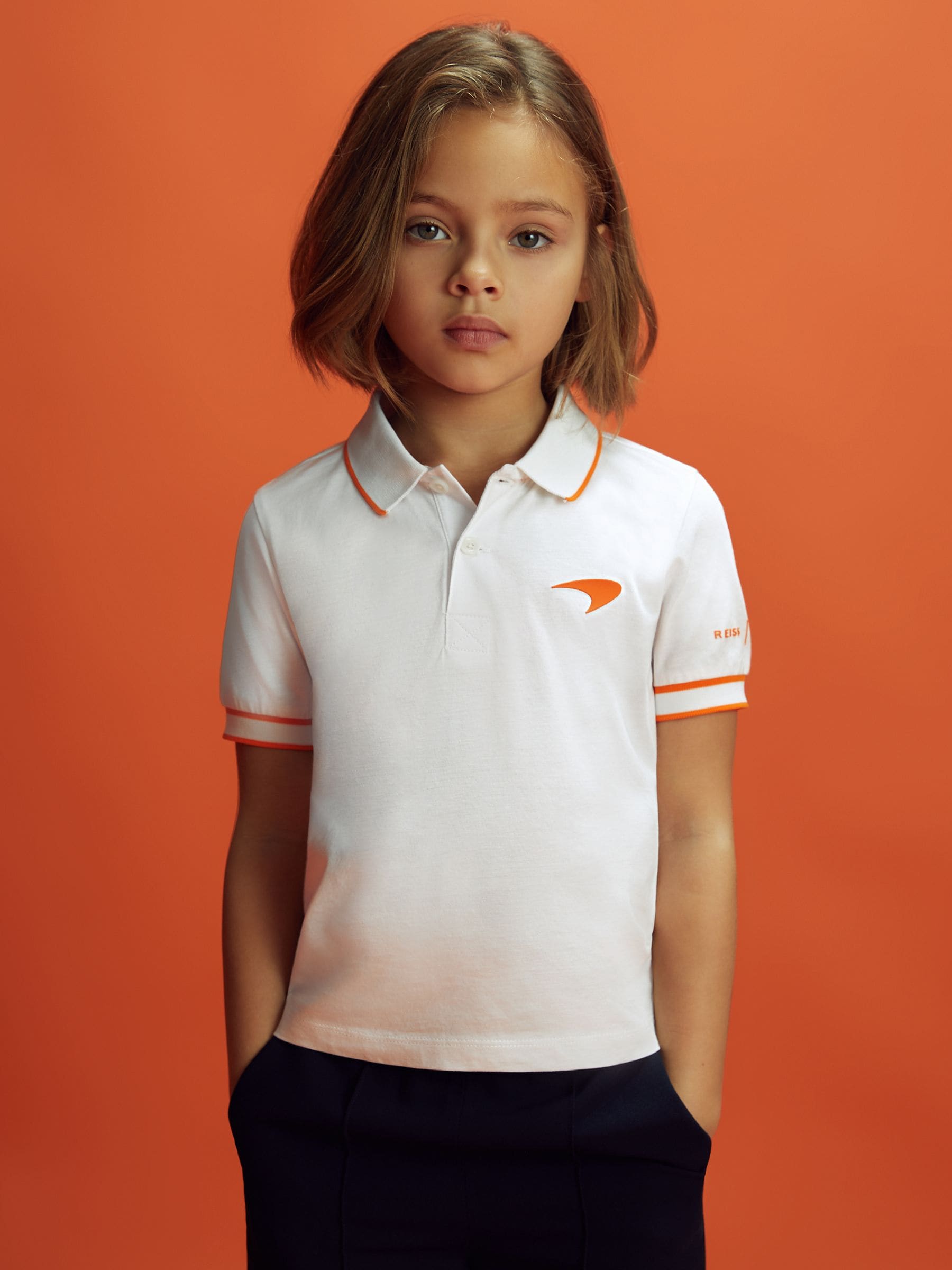 Reiss Mclaren Reiss X Mclaren F1 Team Mercerised Cotton Polo Shirt