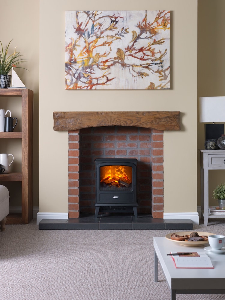 Dimplex Matt Black Evandale Electric Stove Fireplace - Image 1 of 9