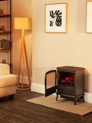 Dimplex Matt Black Evandale Electric Stove Fireplace - Image 3 of 9