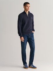 GANT Dark Blue Worn In Slim Fit Jeans - Image 4 of 8