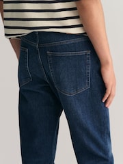 GANT Dark Blue Worn In Slim Fit Jeans - Image 6 of 8