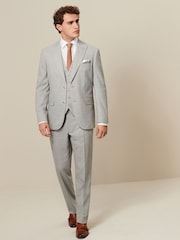 Grey Textured Suit Waistcoat - Image 2 of 8