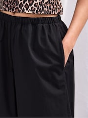 Ro&Zo Black Cotton Barrel Leg Trousers - Image 3 of 5