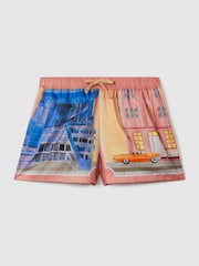 Reiss x McLaren F1 Team Pink Multi McLaren F1 Miami Drawstring Shorts - Image 2 of 7