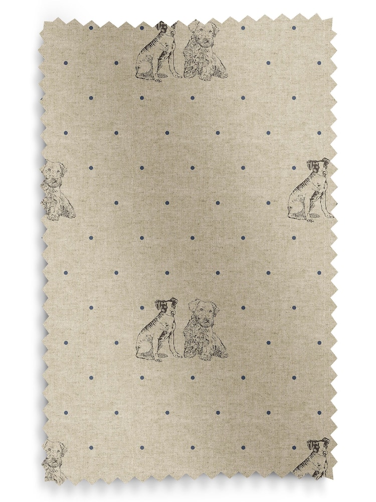Emily Bond Indigo Blue 100% Cotton Millie Made to Measure Roman Blinds - Image 5 of 5