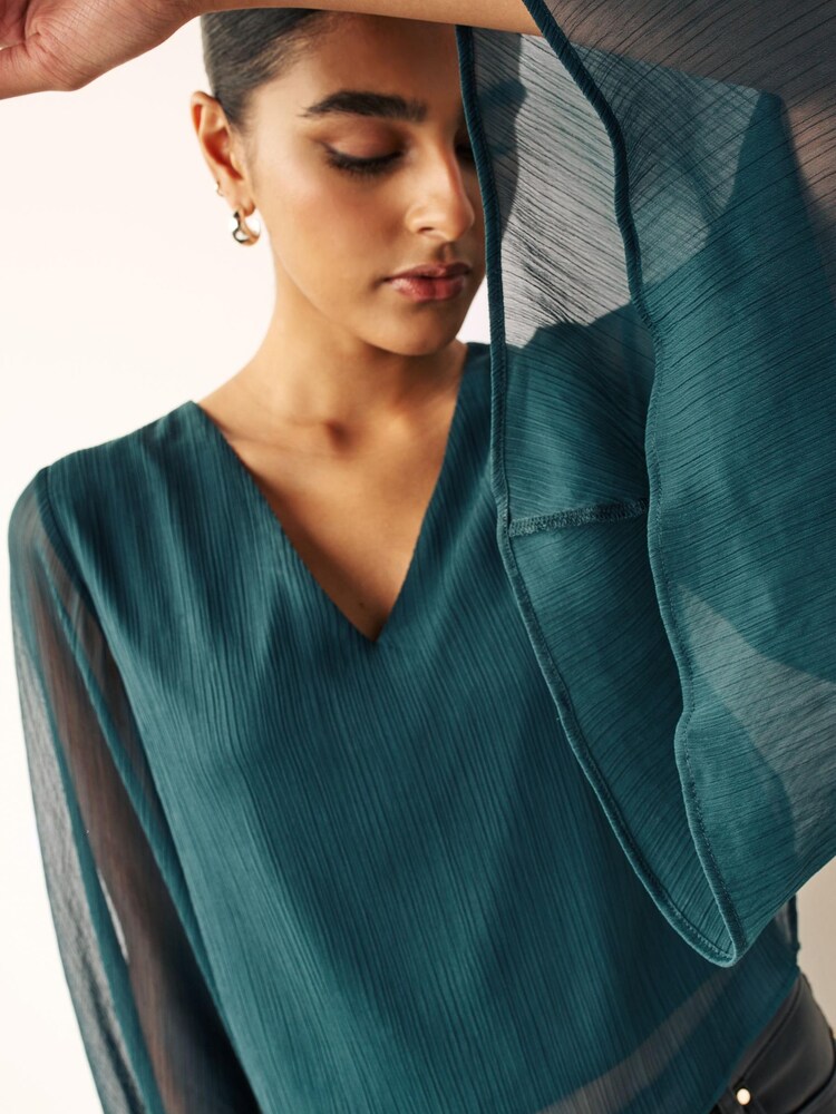 Morski - Long Sleeve Cape Blouse - Image 4 of 6