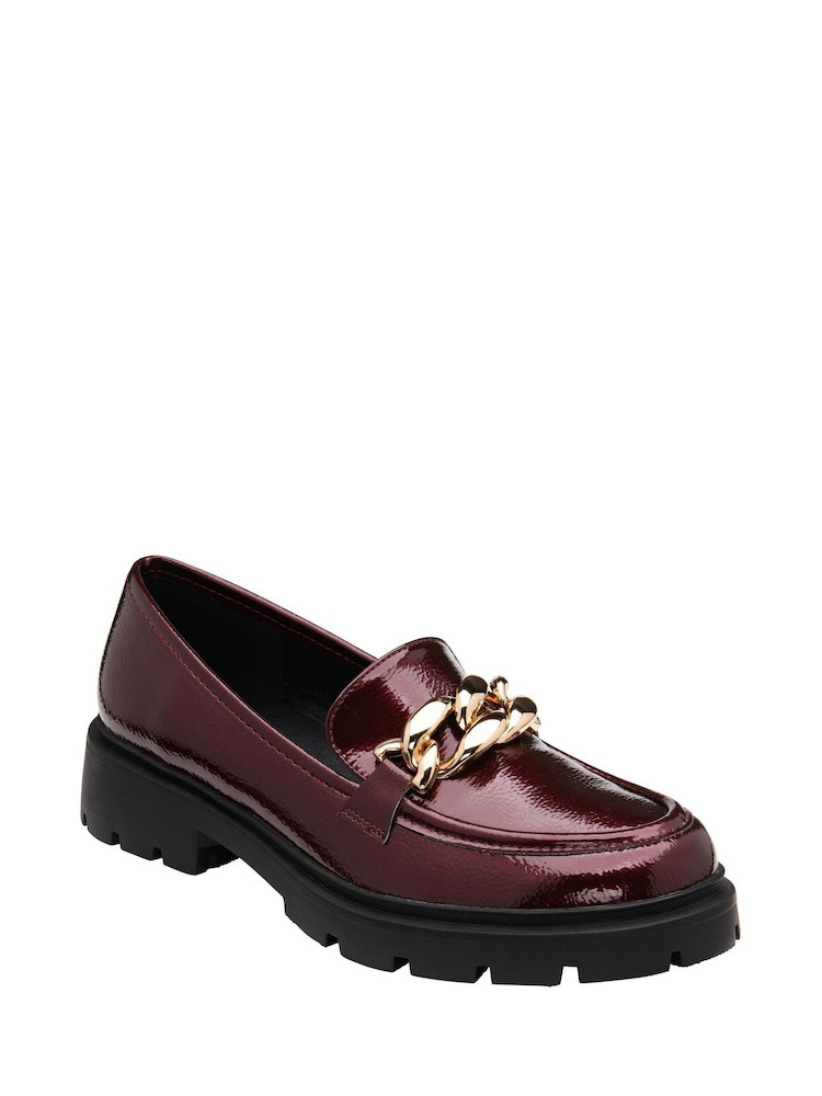 Lotus Burgundy Red Patent Loafers - Image 1 of 4