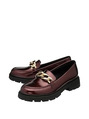 Lotus Burgundy Red Patent Loafers - Image 2 of 4