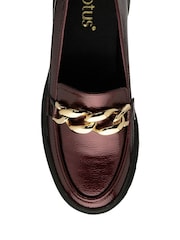 Lotus Burgundy Red Patent Loafers - Image 4 of 4
