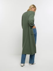 River Island Green Mixed Rib Maxi Cardigan - Image 2 of 6
