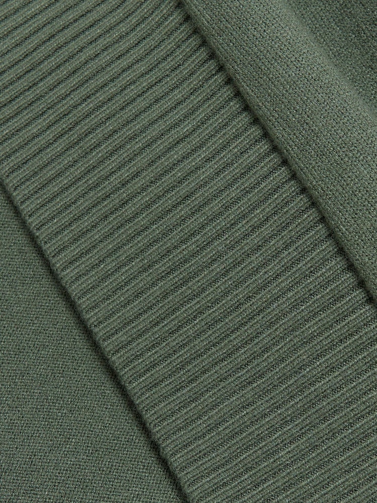 River Island Green Mixed Rib Maxi Cardigan - Image 6 of 6