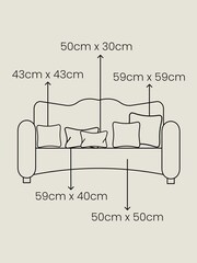 Truly Blue Velvet Flange Lombard 100% Cotton Cushion - Image 3 of 3