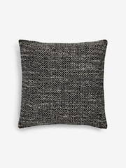 Black 50 x 50cm Ashton Chenille Cushion - Image 2 of 5