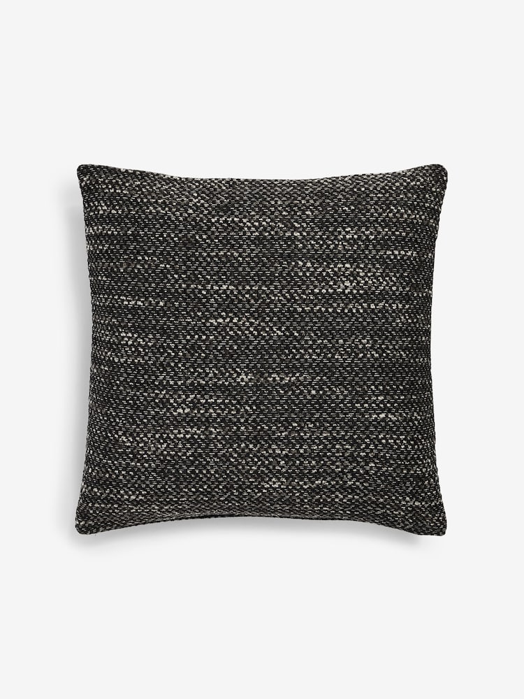 Black 50 x 50cm Ashton Chenille Cushion - Image 2 of 5