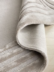 Grey Claremont Border Rug - Image 4 of 5