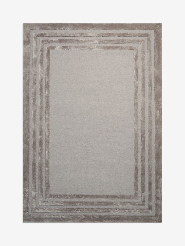 Grey Claremont Border Rug - Image 5 of 5