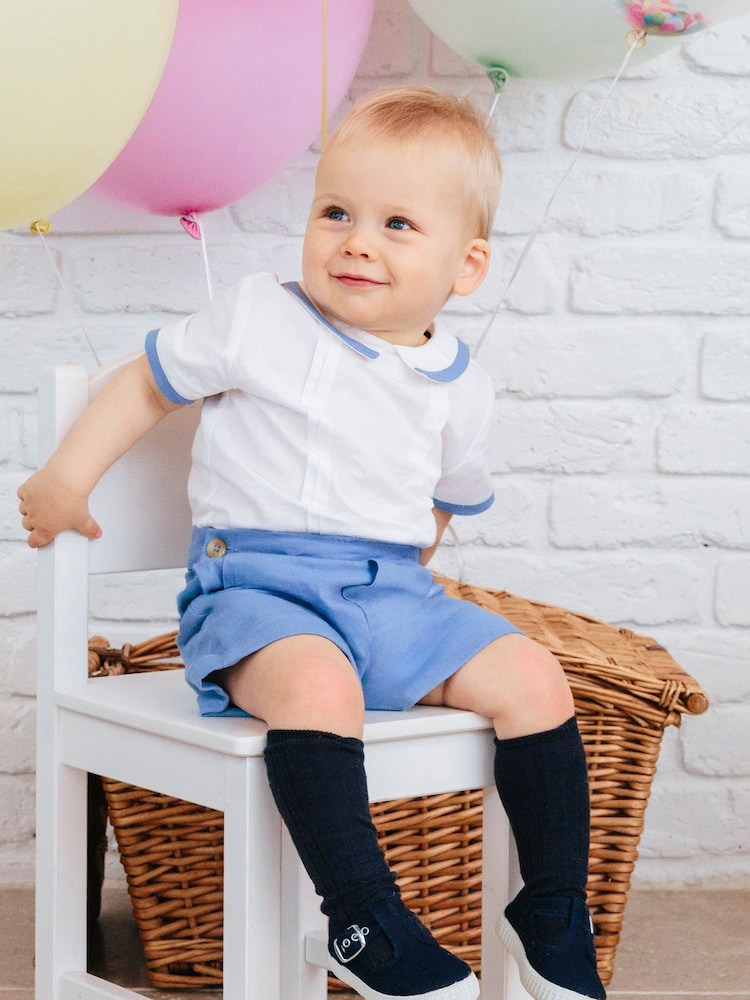 Trotters London Little Pale Stripe 100% Cotton The Rupert Set - Image 1 of 5