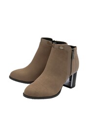 Lotus Light Natural Heeled Ankle Boots - Image 2 of 4