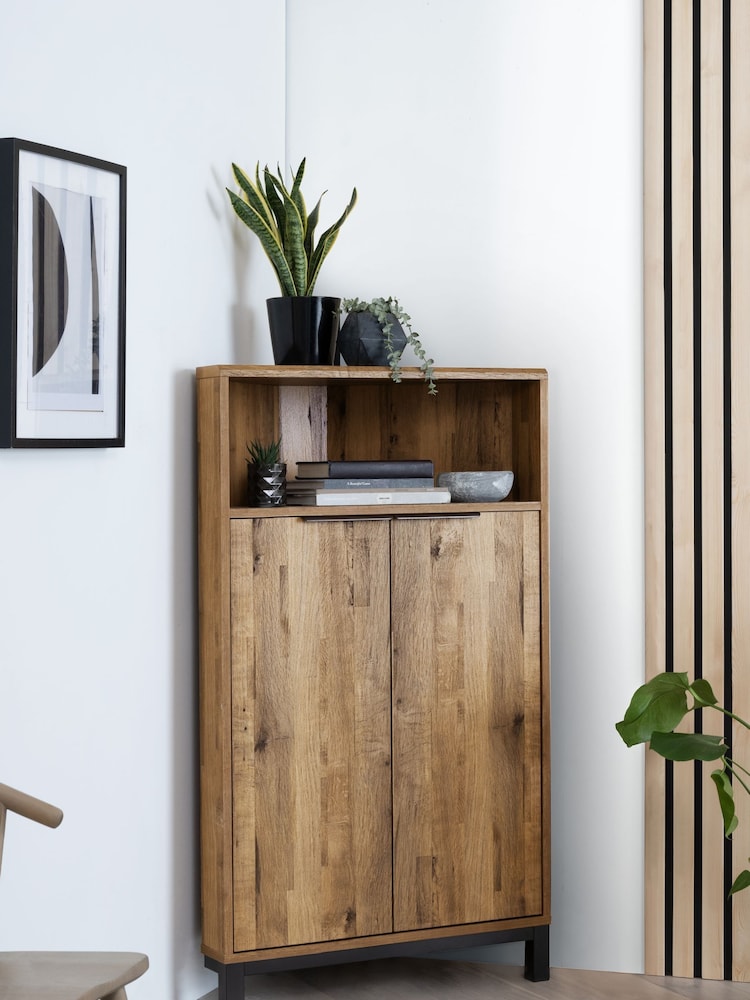 Dark Bronx Oak Effect Corner Cabinet - Image 1 of 10