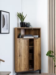 Dark Bronx Oak Effect Corner Cabinet - Image 3 of 10