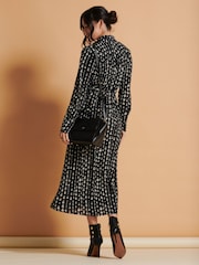 Jolie Moi Black Wrap Shirt Maxi Dress - Image 2 of 6