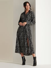 Jolie Moi Black Wrap Shirt Maxi Dress - Image 4 of 6