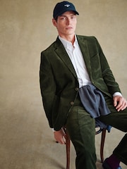 Barbour® Green Corduroy Slim Fit Suit Jacket - Image 3 of 19