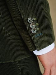 Barbour® Green Corduroy Slim Fit Suit Jacket - Image 6 of 19