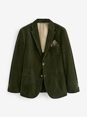 Barbour® Green Corduroy Slim Fit Suit Jacket - Image 8 of 19