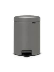 Brabantia Mineral Concrete Grey NewIcon 5L Pedal Bin - Image 1 of 4