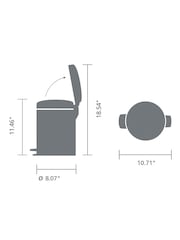 Brabantia Mineral Concrete Grey NewIcon 5L Pedal Bin - Image 2 of 4