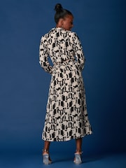 Jolie Moi Cream Wrap Shirt Maxi Dress - Image 2 of 6