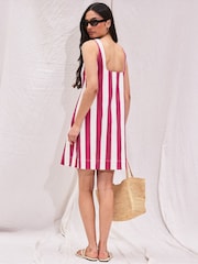 Ro&Zo Red Stripe Pocket Detail Mini Dress - Image 5 of 5