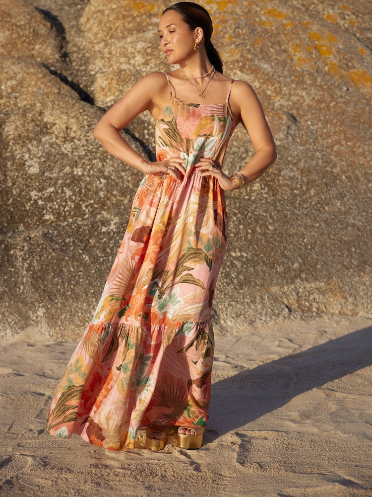 Multi Myleene Klass Printed Orange Sundress - Image 1 of 6