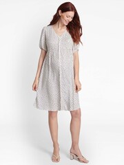 JoJo Maman Bébé White Spot Print Maternity Dress - Image 4 of 4
