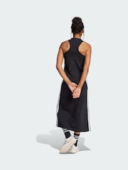 adidas Black Essentials 3-Stripes Long Racerback Dress - Image 4 of 5