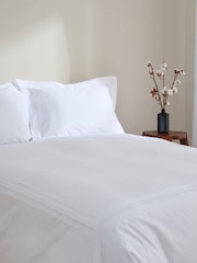 Truly White Micro Pleat 100% Cotton Duvet Cover - Image 1 of 3