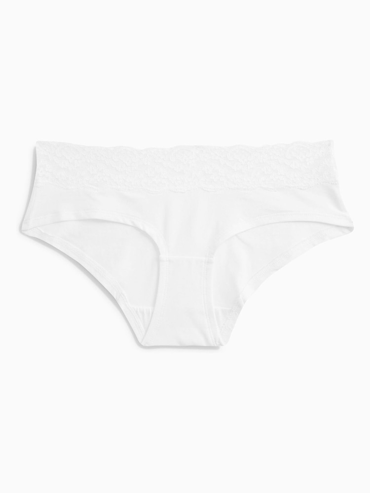 Blanc/Noir/Gris - Lot de 4 slips en dentelle - Image 11 of 14